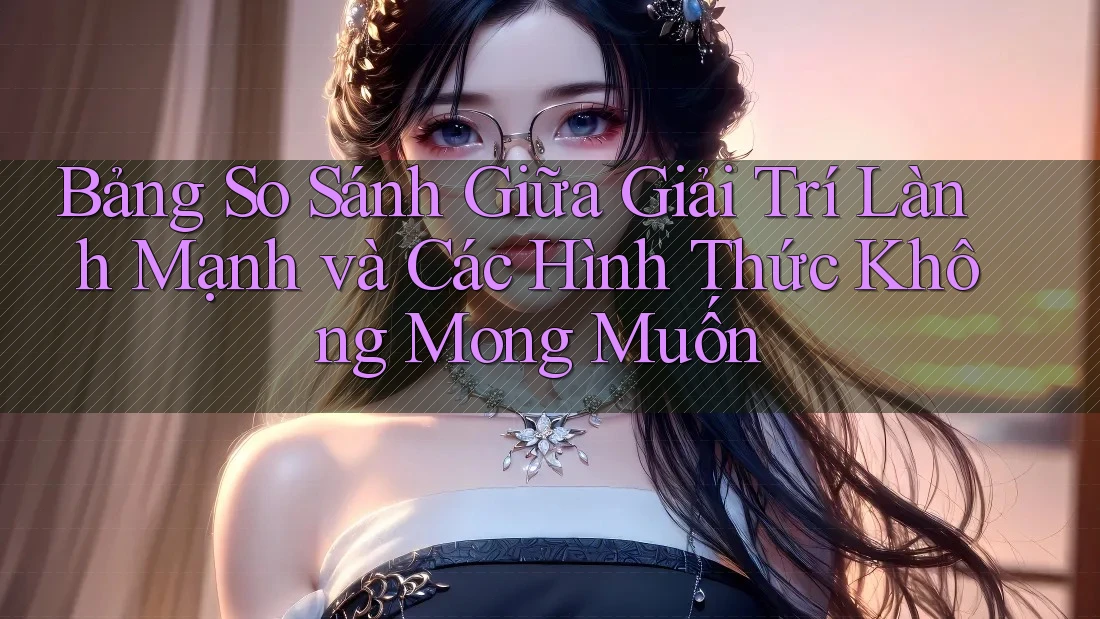 Bảng So Sánh Giữa Giải Trí Lành Mạnh và Các Hình Thức Không Mong Muốn