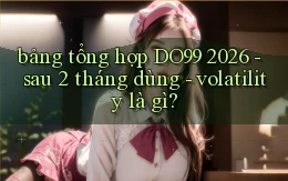 bảng tổng hợp DO99 2026   sau 2 tháng dùng   volatility là gì