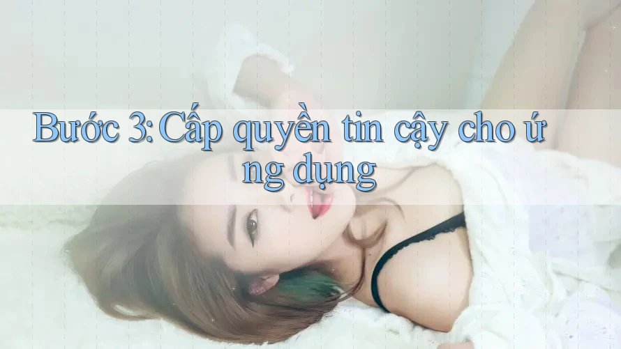 Bước 3: Cấp quyền tin cậy cho ứng dụng Bước 3: Cấp quyền tin cậy cho ứng dụng