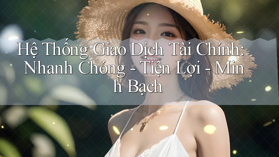 Hệ Thống Giao Dịch Tài Chính: Nhanh Chóng - Tiện Lợi - Minh Bạch Hệ Thống Giao Dịch Tài Chính: Nhanh Chóng - Tiện Lợi - Minh Bạch