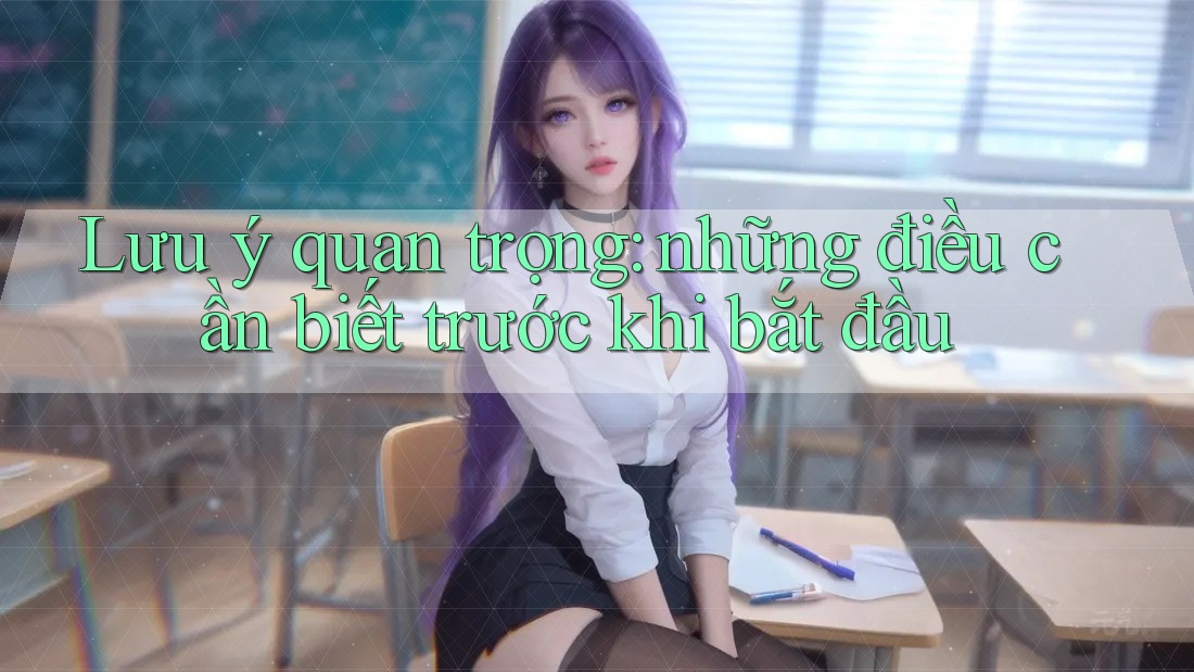 Lưu ý quan trọng: Những điều cần biết trước khi bắt đầu Lưu ý quan trọng: Những điều cần biết trước khi bắt đầu